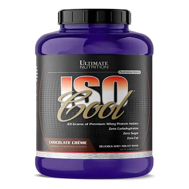 Suplemento Iso Cool 5 Lb Ultimate Nutrition sabor chocolate créme