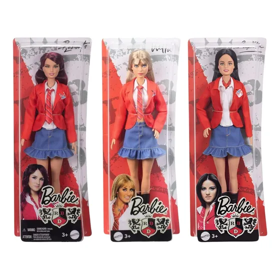 Kit 3 Boneca Barbie Rbd Rebelde Roberta Mia Lupita Mattel