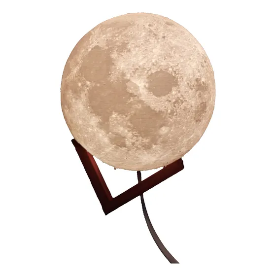 Lámpara Velador Luna 14cm Luz Led 3d Jym.3d 