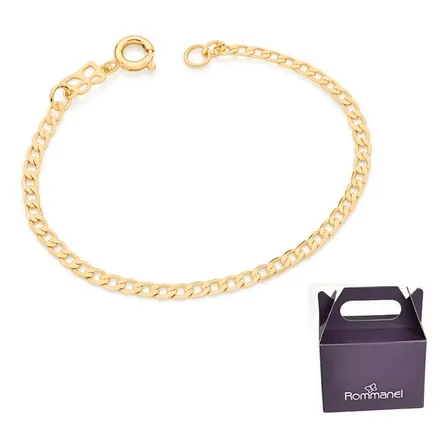 Pulseira Infantil Masculina Fol Diamantada 551717 Rommanel