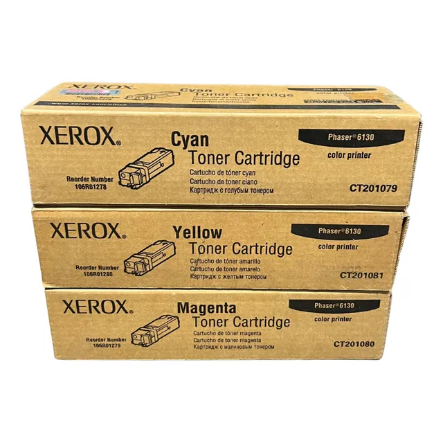 Paq 3 Pzas Toner Orignal Xerox Phaser 6130 Color