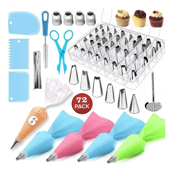 Kit Confeiteiro Completo Bicos De Confeitar 72 Peças