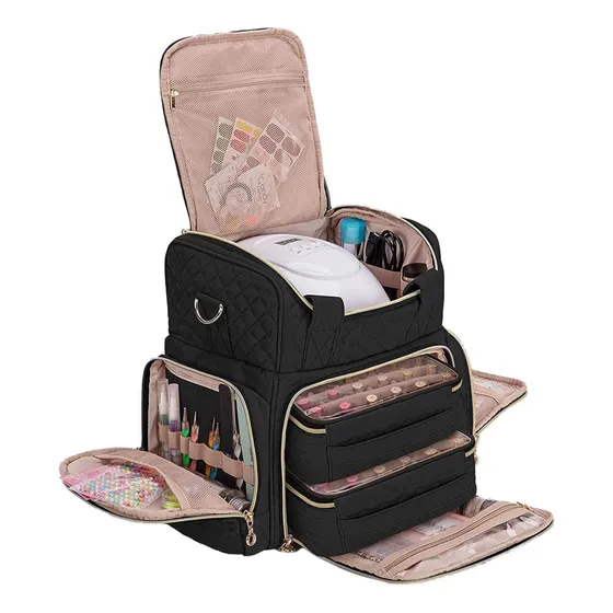 Bolso Organizador Para 48 Esmaltes De Uñas Maquillaje Viaje