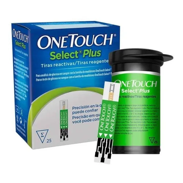 Tiras Reactivas One Touch Select Plus 25 Unid - Medicaltec