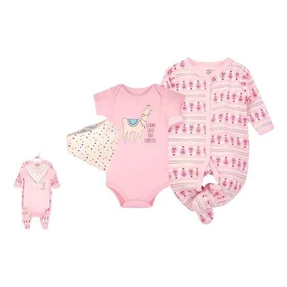 Conjunto Set 3 Piezas Eneterizo Body Mameluco Ropa Bebe Niña