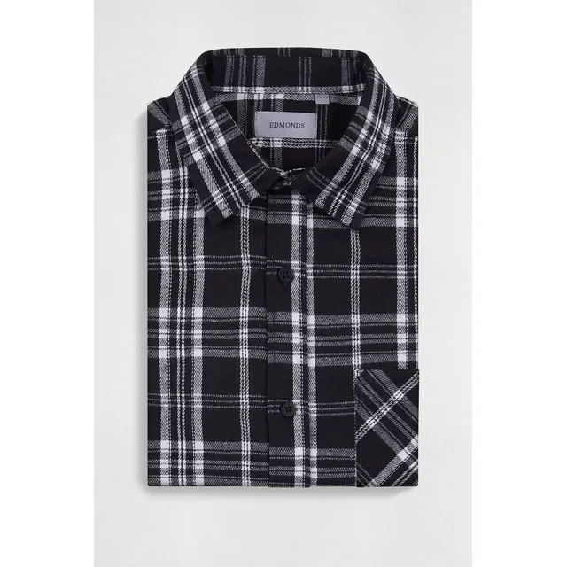 Camisa Macowens Viyela Cuadros Negra Hombre 42226002