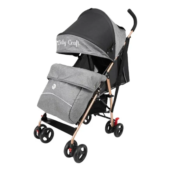 Coche Baston Para Bebe Reclinable Plegable De Paseo Mendoza Color Gris Chasis Plomo