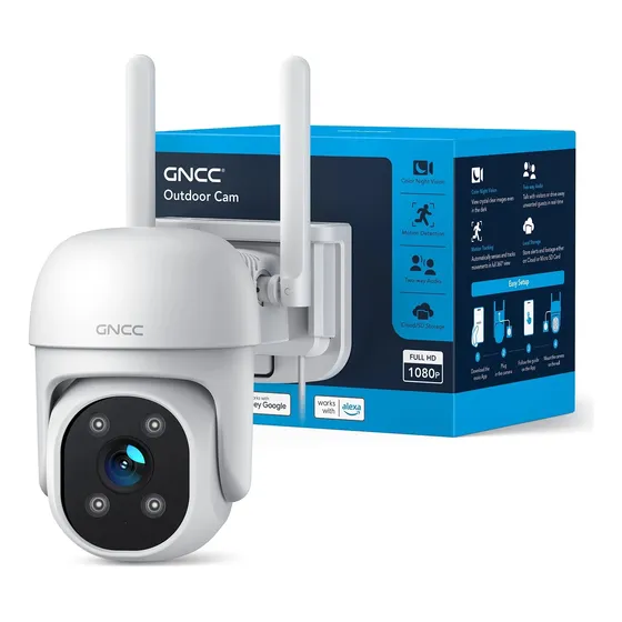 Cámara De Seguridad Domo Con Wifi Gncc Gk1pro 3mp Blanco