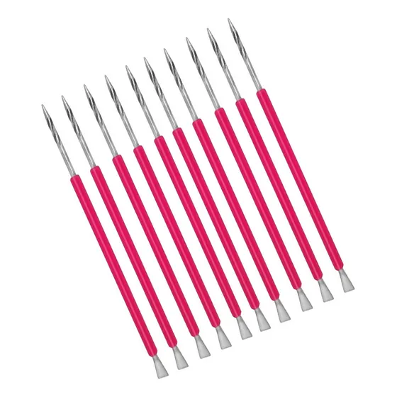 10 Bastão Mista Cuticula Inox Manicure Isis Cutelaria 
