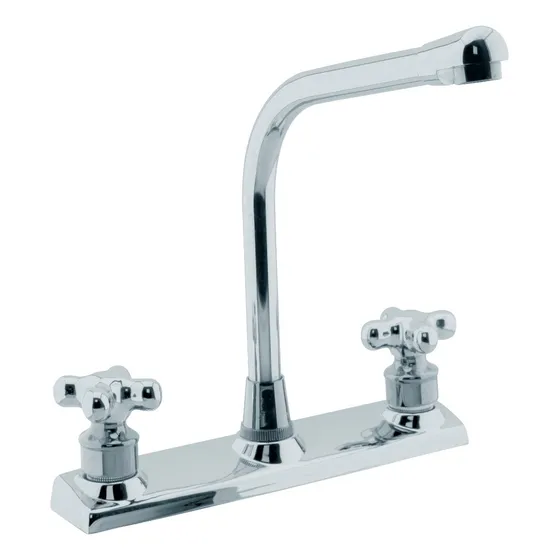 Llave Para Fregadero Doble Faguax Griferia Genova 8 PuLG
