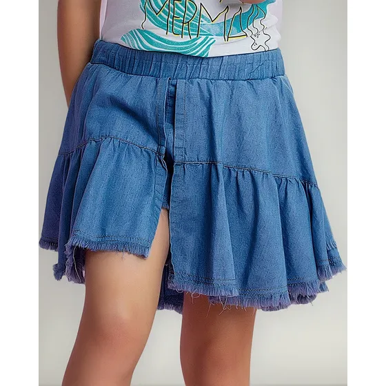 Falda Para Niña T_azul Mp