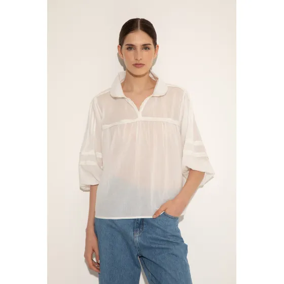Camisa Holgada Liviana Fresca De Algodón Mujer Portsaid
