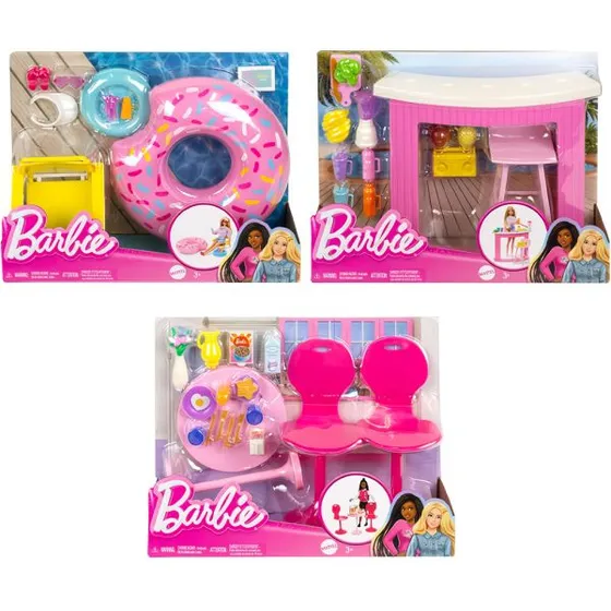 Set De Accesorios Basicos Para Casa Y Juegos Barbie