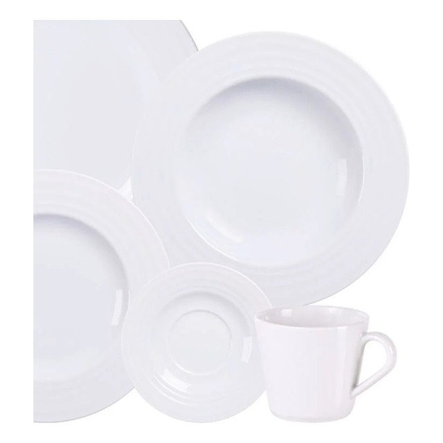 Aparelho De Jantar Tramontina Vibrare Porcelana 20 Peças Cor Branco Aparelho De Jantar Tramontina Vibrare Porcelana 20 Peças Cor Branco