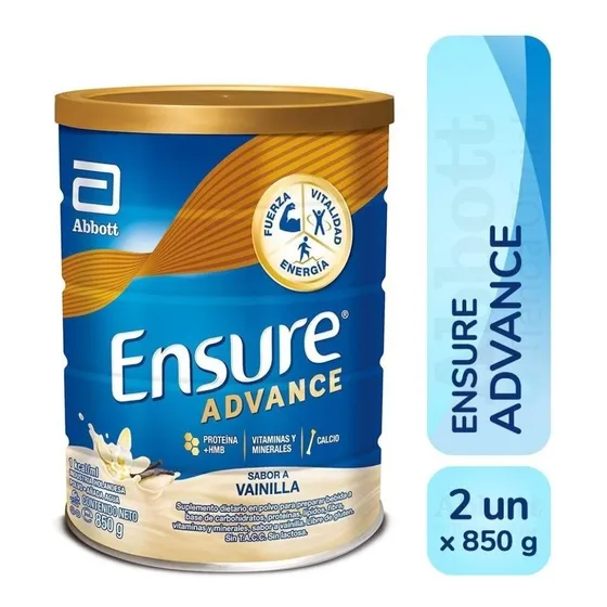 Ensure Advance Polvo 850 Grs. Vainilla Combo X 2 Unidades