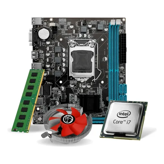 Kit Gamer I7 3770 3.9ghz + Placa B75 1155 + 2x 8gb 1600mhz Cor Preto