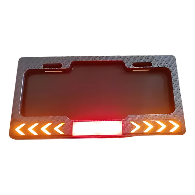 Portaplaca Moto Integrado Luces Stop Direccionales