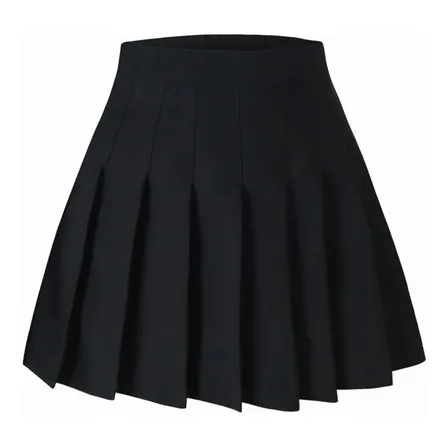 Falda Short Minifalda Plisada Cremallera Lateral Elegante