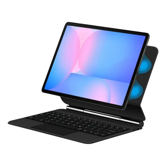 Case Com Teclado Iluminado Para Galaxy Tab S7 S8 S9 S10 Fe