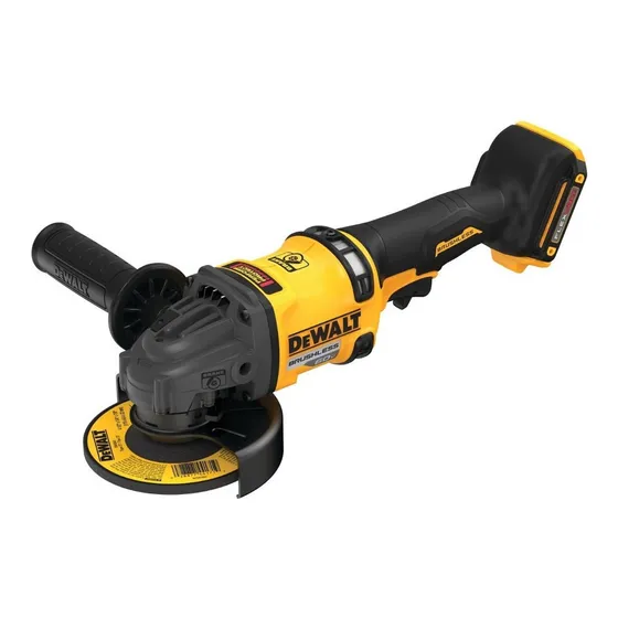 Amoladora angular inalámbrica DeWalt 60V MAX DCG418B color amarillo 2.3 kW 60 V + accesorio