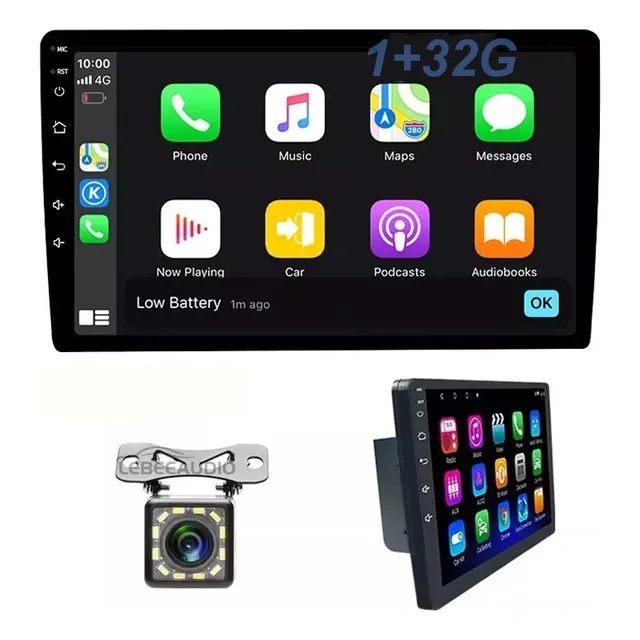1+32g Estéreo De Coche Android 10 Pulgadas Wifi Gps Carplay