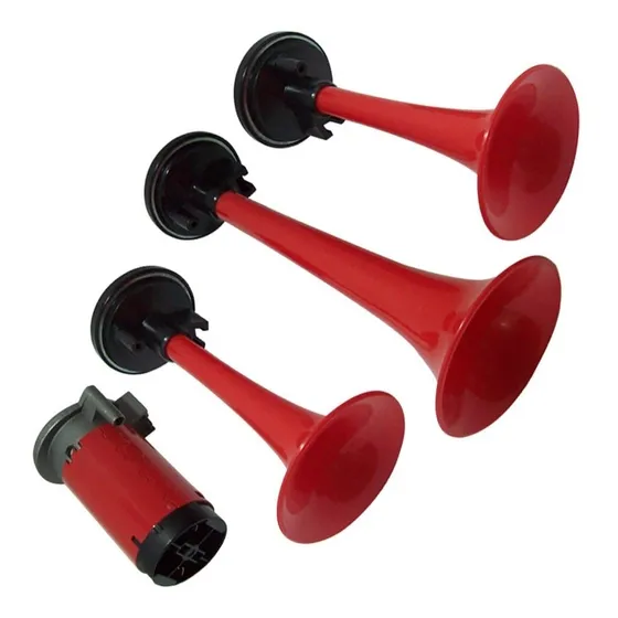 Corneta De Aire Trompeta Triple Doble C/ Compresor Carro 12v
