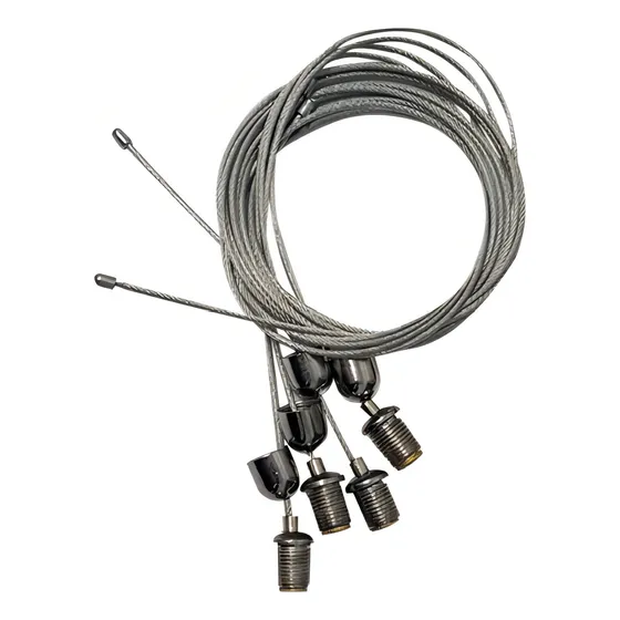 Kit Colgar Cable Tensor Panel Led 120x30 Suspensión Color Gris Macroled