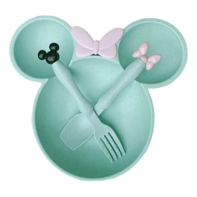 Plato Con Servicios Infantil Disney Minnie Mouse