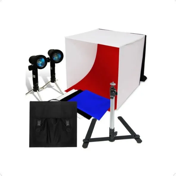 Set Estudio Fotográfico 60cm Profesional Portátil