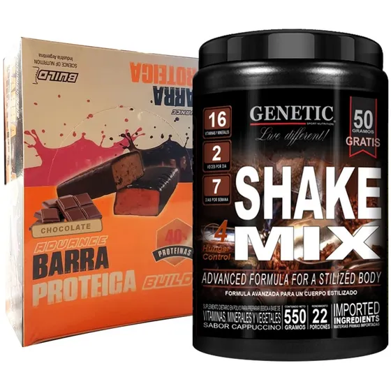 Batido Vegano Proteina Soja Dieta Shake Mix Barras Genetic
