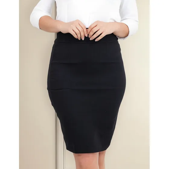 Saia Plus Size Feminina Lápis De Bengaline Para Trabalho