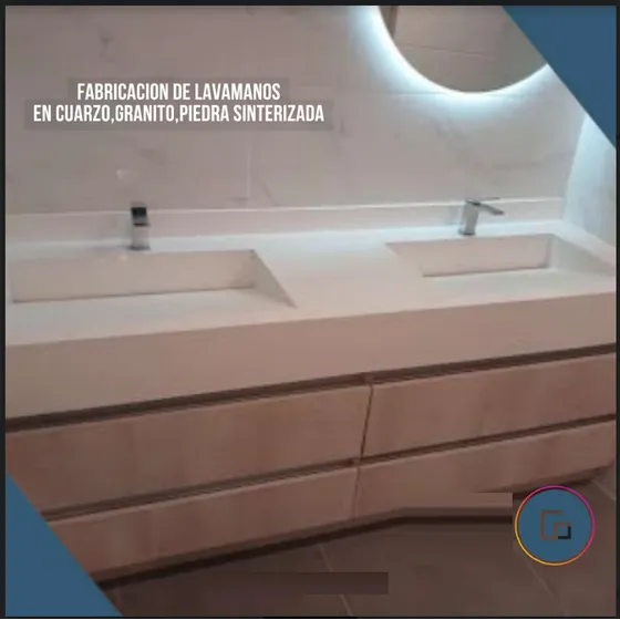 Lavamanos Hechos En  Cuarzo,granito Sinterizada Topes