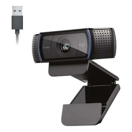 Webcam C920s Pro Full Hd Com Microfone Embutido Logitech Cor Preto
