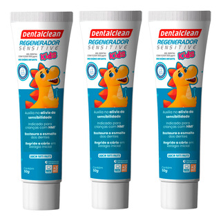Kit 3 Pasta De Dente Infantil Gel Regenerador Dentalclean Kit 3 Pasta De Dente Infantil Gel Regenerador Dentalclean