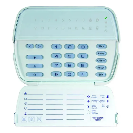 Teclado Dsc Rfk 5516 32 Zonas Inalambricas Alarma 585 1832 Color Blanco