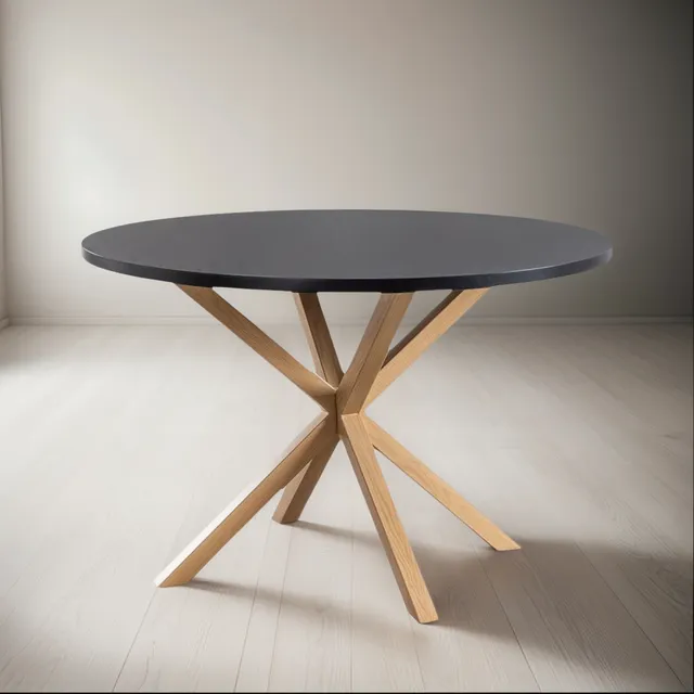 Mesa Redonda Para Comedor 120 Cm Estilo Nórdico