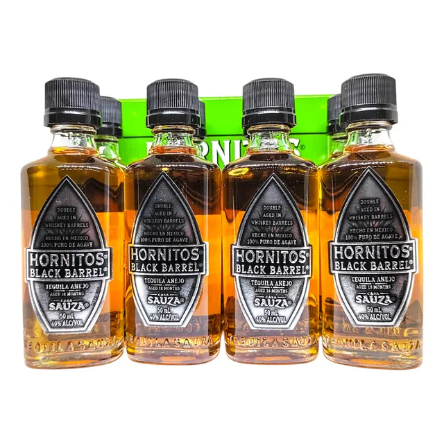 Sauza Hornitos Black Barrel Miniatura. Cajita De 12 Piezas.
