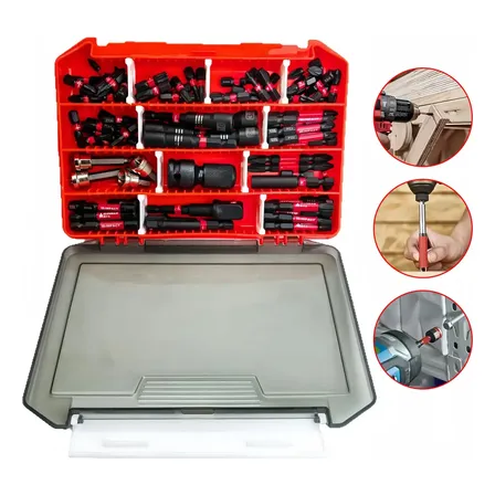 Jogo Bits Ponteira Parafusar 99 Peças De Impacto De Nível