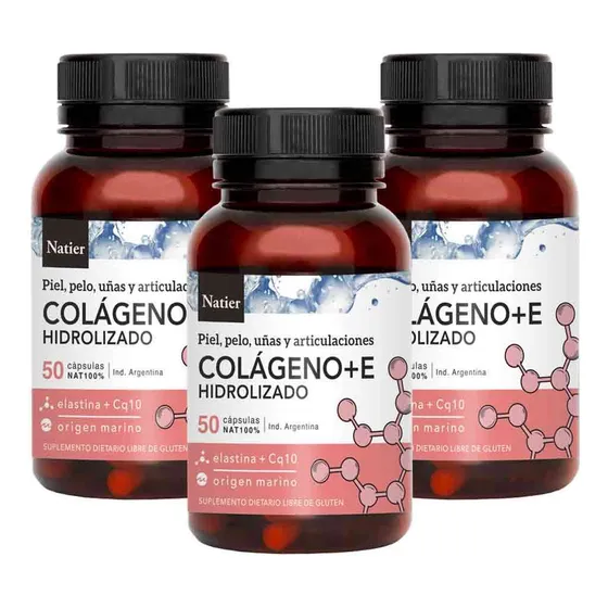 Pack Natier Colágeno Vit E Coenzima Q10 Piel Cabello Uñas