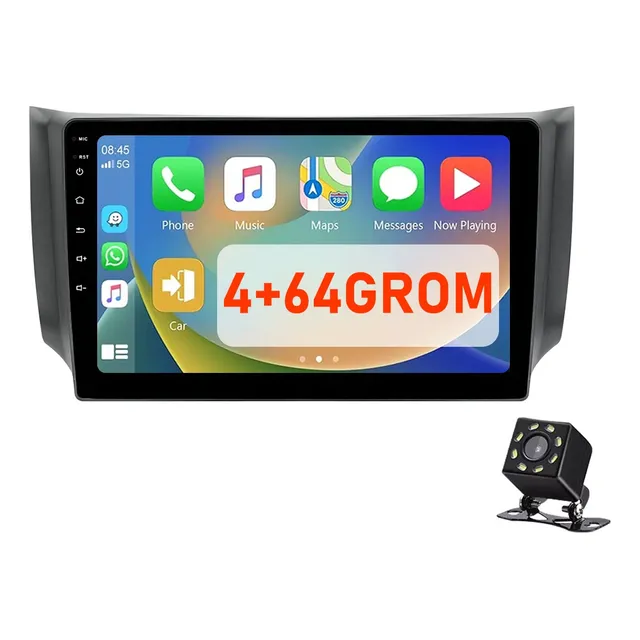 Estéreo Android Carplay Para Sentra B17 2013-2019 Radio 64gb