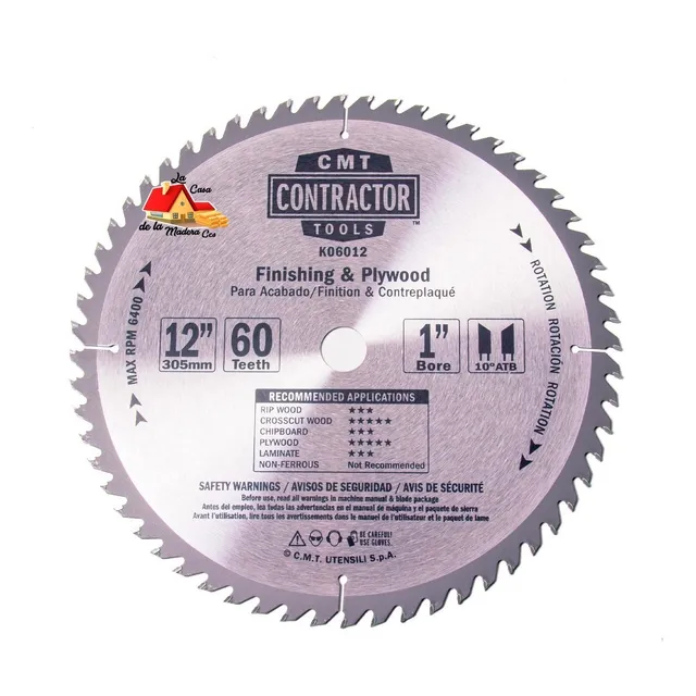 Disco Sierra Circular Cmt  Madera K06012 (12p)  (60t) 