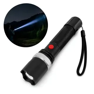 Lanterna LED 1w Compacta a Pilha com Zoom Plastico