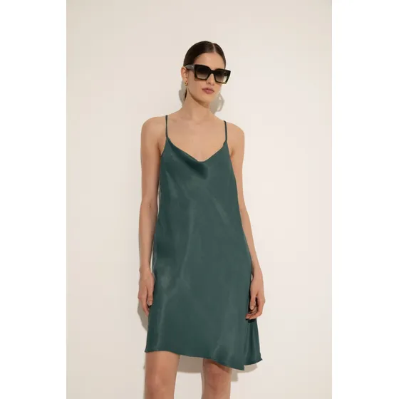 Vestido Nochero Escote Buche Bretel Fino Mujer Portsaid