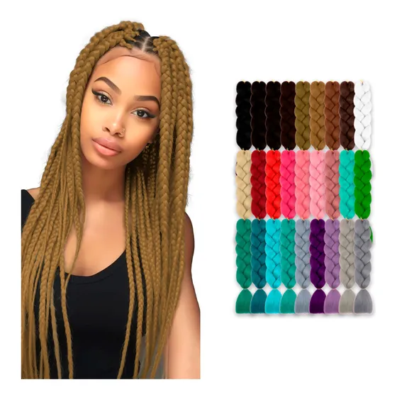 Extensiones Pelo Kanekalon Termico Jumbo Trenzas Africanas