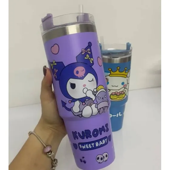 Termos Vasos De Kuromi 800 Ml Trae Su Pitillo