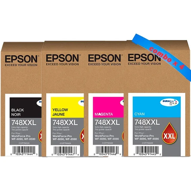 Kit Cartuchos De Tinta Epson T748xx Wf-6090 Wf-6590 Bk/m/c/y