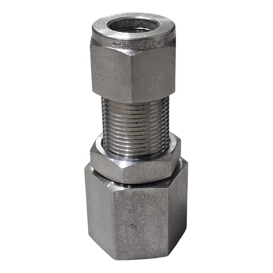 Conector Hembra Pasamuros Acero Inox 1/2  Odx1/2  Npt Hembra