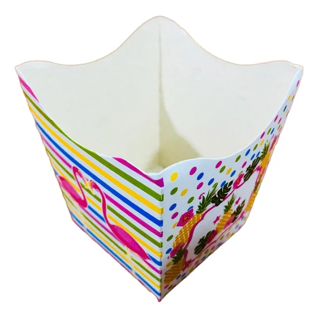 30 Cachepô De Papel Para Festa Doces Decoração Tema Flamingo