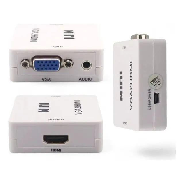 Conversor Adaptador Activo Vga A Hdmi Full Hd 1080p Audio
