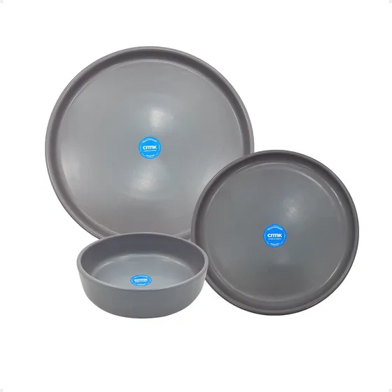 Set X18 Platos Vajilla Kit Playos Postre Hondos Ceramica